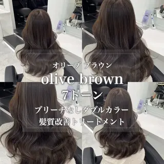 カラー 🤍ブリーチなし ブラウンhimi🤍のヘアスタイル