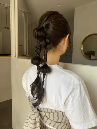 ロング ヘアアレンジ kako /透明感カラー🤍のヘアスタイル