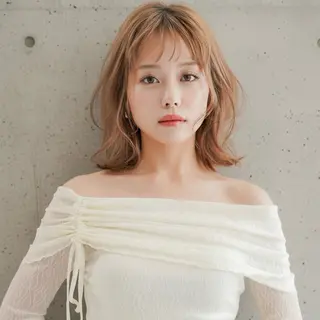 ミディアム ハッシュカット 田窪珠妃のヘアスタイル