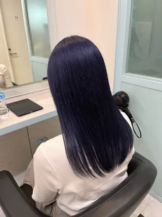セミロング カラー ブリーチカラー 🩵MIZUKIのヘアスタイル