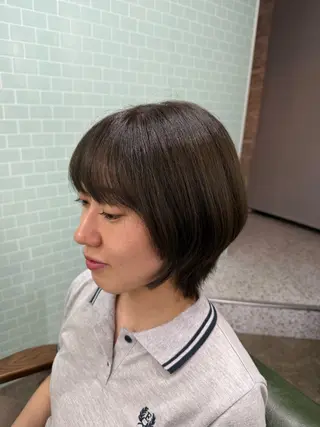 ショート カラー 縮毛矯正/ /関内/あべももこのヘアスタイル