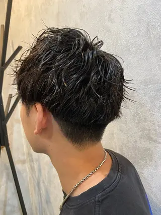 ショート パーマ メンズ ナツハラ サトシのヘアスタイル