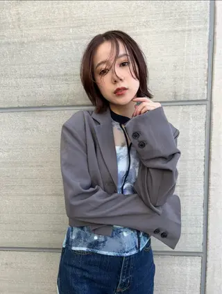 ミディアム 白濱 友樹のヘアスタイル