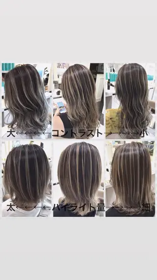 ミディアム カラー 山崎俊輔/髪質改善 /バレイヤージュのヘアスタイル