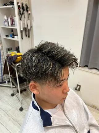 ショート カラー パーマ メンズ 💈men's💈 satoru中目黒のヘアスタイル