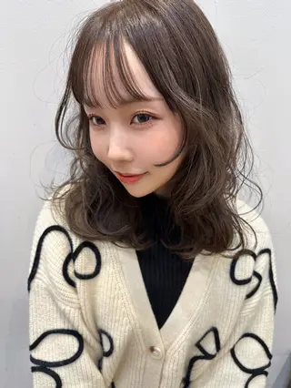 ミディアム カラー 野田 尚Jr.スタイリストのヘアスタイル