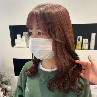 ミディアム カラー パーマ ヘアアレンジ メンズ キッズ ネイル マツエク・マツパ アイブロウ mona/ ストレートスタイル✨のヘアスタイル