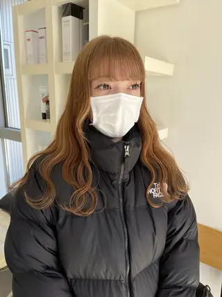 ロング カラー 長山 茉白のヘアスタイル