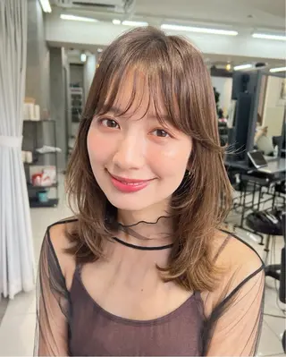 ロング ウルフ🦋顔まわり ❤︎ ͛MEIのヘアスタイル