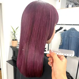 セミロング カラー ヘアアレンジ HIROKO / 透明感暖色カラー🎀のヘアスタイル