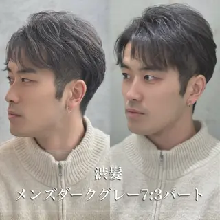 ショート カラー パーマ メンズ 朝楽メンズパーマ 🥇メンズカット吉田のヘアスタイル