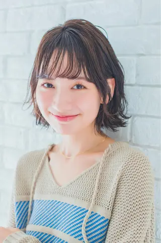 ミディアム カラー パーマ "オトナ髪”/ LAKA TOCCAのヘアスタイル