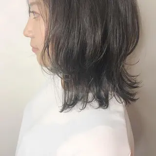 ミディアム カラー カラーモデル募集中 美容室ハピスのヘアスタイル