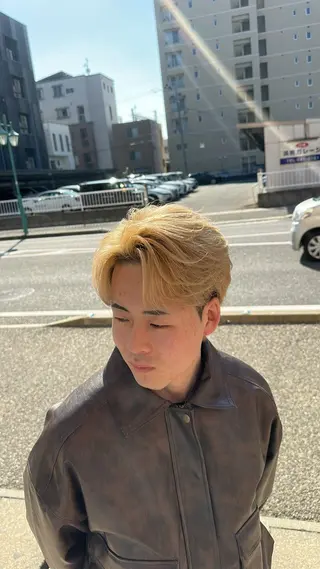 ミディアム カラー メンズ SWELL  高峰 将生  メンズ専門のヘアスタイル