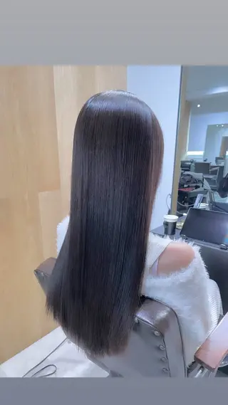 ロング カラー 🩵縮毛矯正  髪質 改善 美髪🩵のヘアスタイル