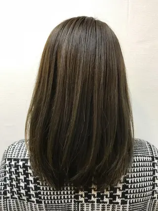 ミディアム カラー 吉森 満俊のヘアスタイル