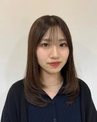 セミロング レイヤー×透明感 ヘアセット/ミサトのヘアスタイル