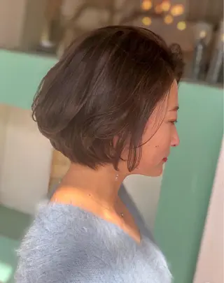 ショート カラー 限定1名撮影モデル 村中衣里のヘアスタイル