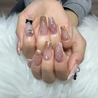 ネイル 🎀nana🫧 ワンホンネイル🎀のネイルデザイン