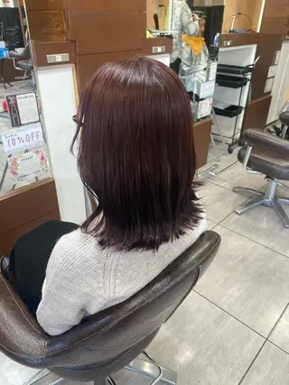 ミディアム カラー ヘアアレンジ 川上 麻梨阿のヘアスタイル