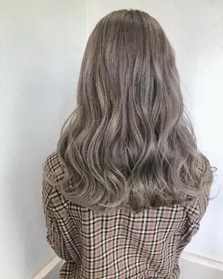 ヘアアレンジ カラー セミロング GiseL 博多 ジゼル　博多のヘアスタイル