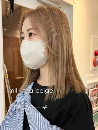 ミディアム カラー 渋谷/暖色系カラー kotoha🍊のヘアスタイル
