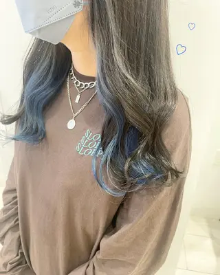 セミロング カラー 新宿駅近♡個室 ♡関口三都季🌜のヘアスタイル