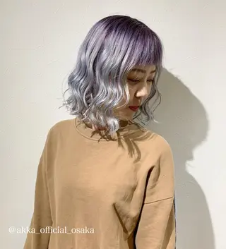 ロング 🧡可愛い色落ち🧡 ハイトーン特化🧡のヘアスタイル