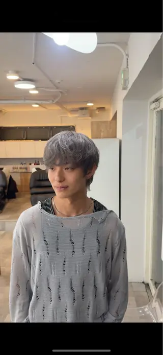 ミディアム ブリーチカラー/渋谷 /髪質改善/shinのヘアスタイル