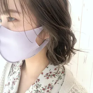 ショート カラー ヘアアレンジ ボブ/透明感カラー 🤍永田真穂のヘアスタイル