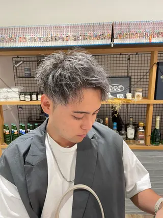 カラー パーマ メンズ メンズパーマ 北原寿樹のヘアスタイル