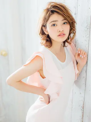 ミディアム FUKUNAGA YUのヘアスタイル