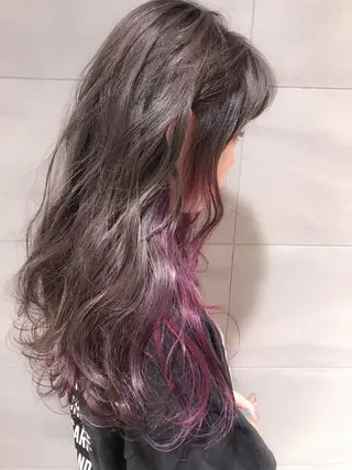 セミロング カラー BOX mico.のヘアスタイル