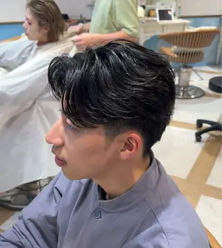 ミディアム パーマ メンズ ハクヤ心斎橋 パーマ/縮毛矯正のヘアスタイル