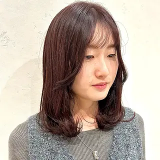 セミロング カラー 🍒中川葵久美🍒 レイヤー/メンズのヘアスタイル