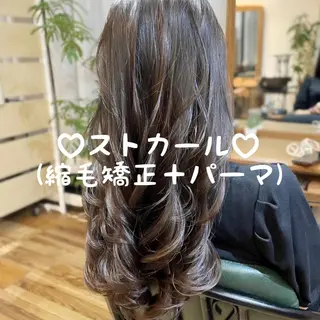 ロング パーマ 福岡口コミNo1🎀 コテ巻き風パーマ専門のヘアスタイル