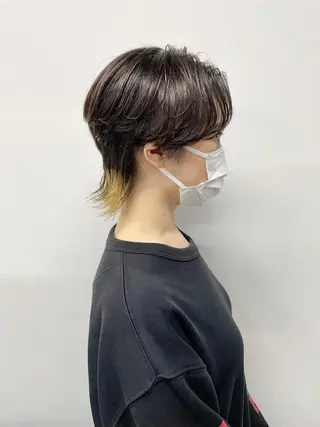 ショート カラー パーマ ヘアアレンジ メンズ キッズ ネイル マツエク・マツパ スパイキー/フェザー /波巻き/かいとのヘアスタイル