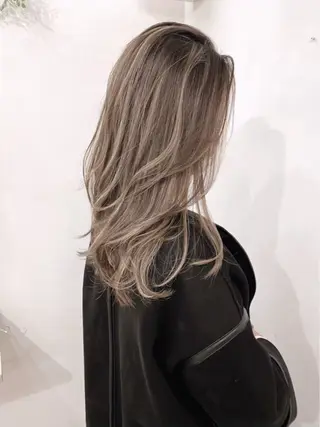セミロング カラー 京都駅/透明感カラー 🖤sakiのヘアスタイル