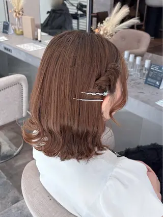 ミディアム ヘアアレンジ 🫧Maho【浦和】 艶カラー/ヘアメ🫧のヘアスタイル