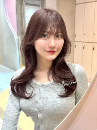 ロング 大宮🤍縮毛矯正 レイヤー🪽なるのヘアスタイル