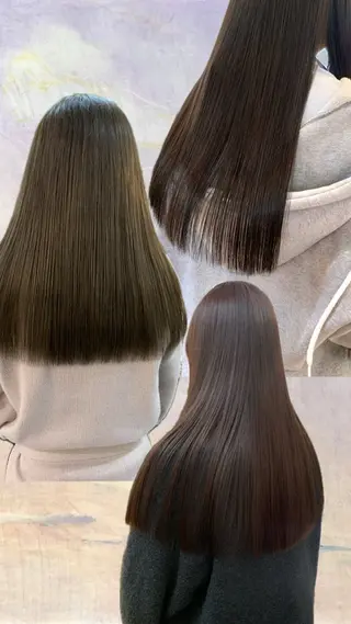 セミロング カラー パーマ カワクボ ソラのヘアスタイル