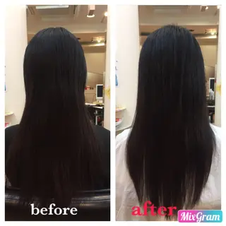 セミロング 縮毛矯正モデル募集中 美容室HATSUのヘアスタイル