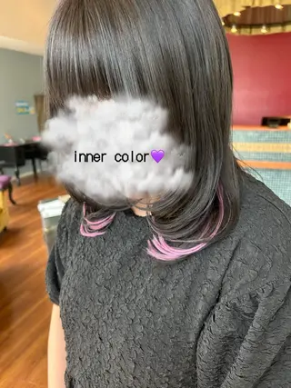 セミロング そら୨୧˖men's /デザインカラーのヘアスタイル