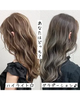 ロング カラー グレージュ💎 神戸孝哉のヘアスタイル