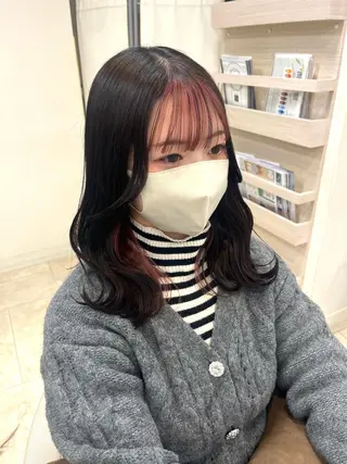 セミロング カラー 暖色専門美容師🎀 お客様満足度◎のヘアスタイル