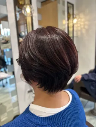 ショート カラー 花澤 文子のヘアスタイル