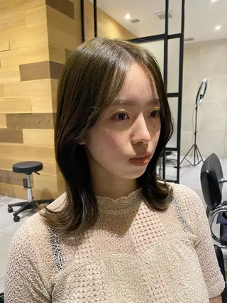 セミロング 梅田美容室 SPADICユヅキ♠のヘアスタイル