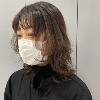 ミディアム パーマ 狩野 羅夢のヘアスタイル