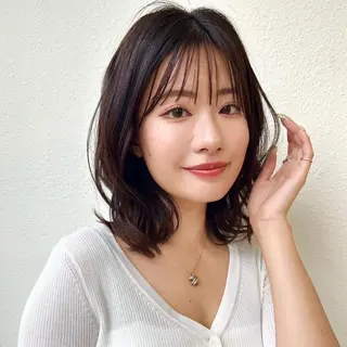 ミディアム レイヤーカット／韓国 🤎きのした いちかのヘアスタイル