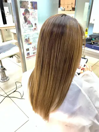 ロング 朝ラク縮毛矯正 kiryuのヘアスタイル
